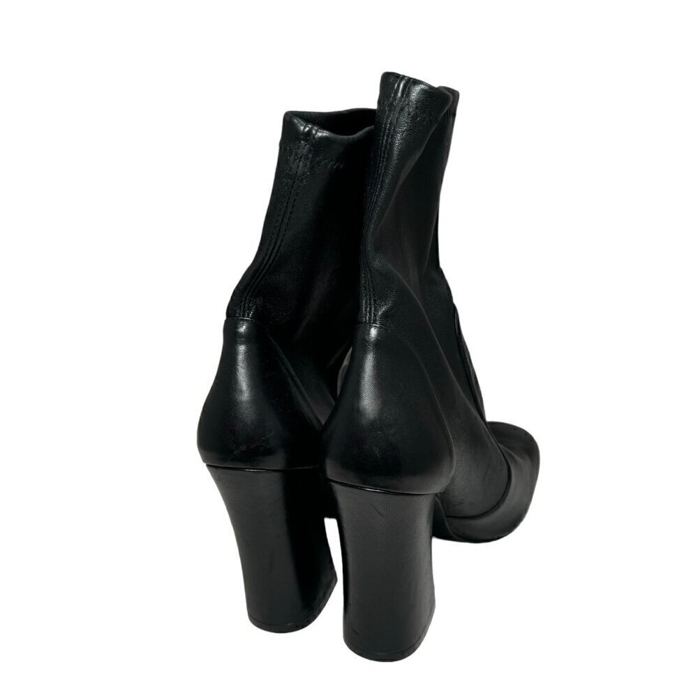 Stuart Weitzman Curveblock 100 Bootie In Black Le… - image 6